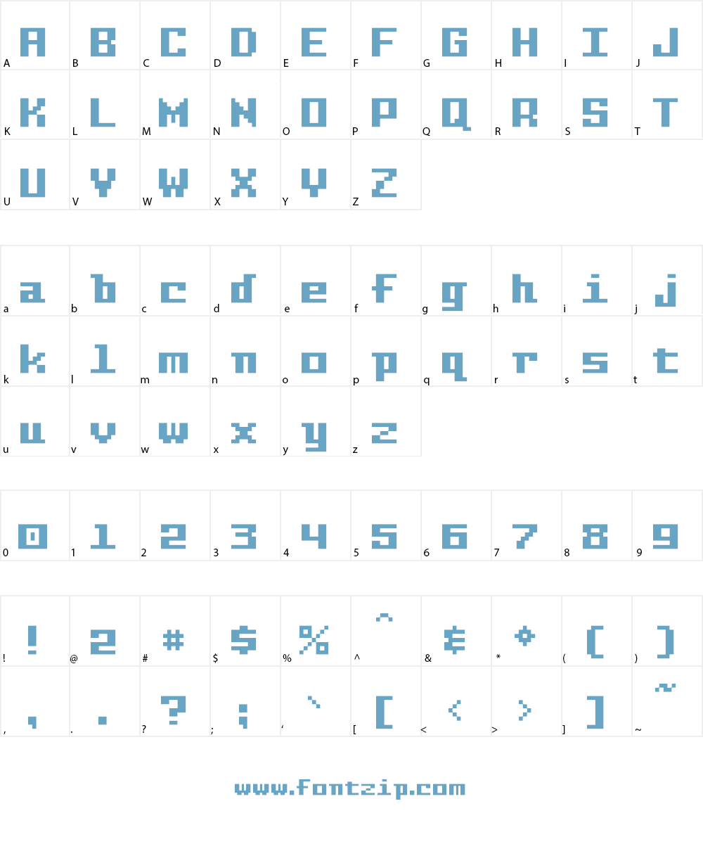 Pixel Intv Font Character